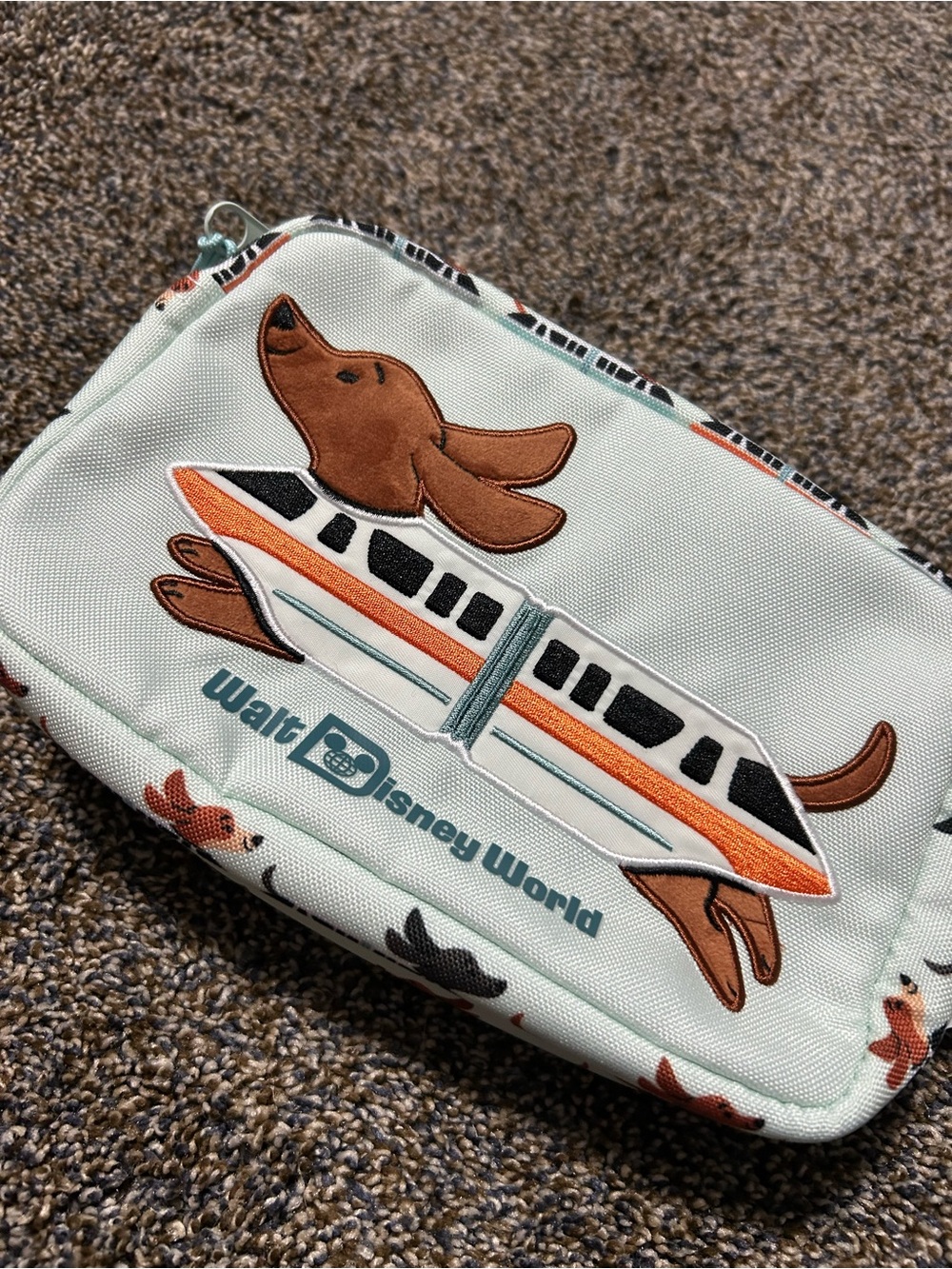 NWT Disney Parks 2026 Halloween monorail dog belt bag dachshund fanny pack WDW